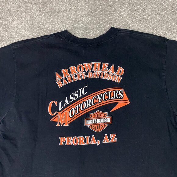 Harley Davidson 2006 T Shirt Men's XL Fits like Large Arrowhead Peoria Made USA - Picture 5 of 10